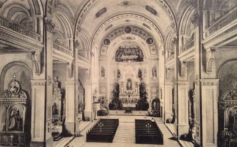 Bazilika Presvetog Srca Isusova, Palmotićeva 1912. godine, interijer